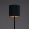 Vloerlamp zwart velours kap blauw met goud 40 cm - simplo