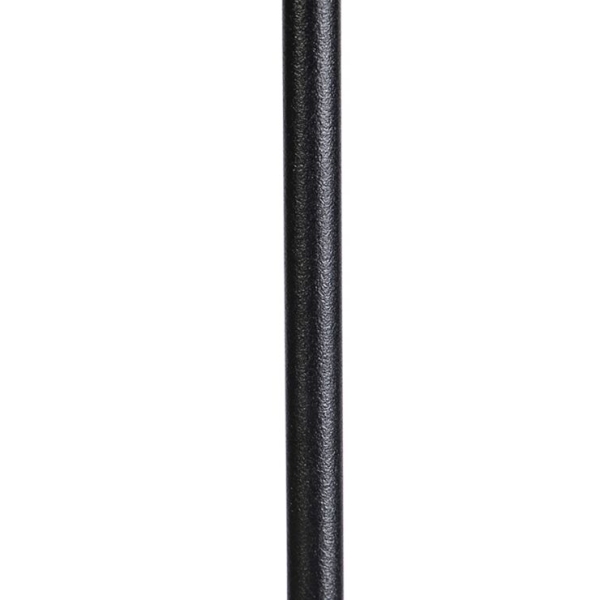 Vloerlamp zwart verstelbaar met boucle kap taupe 35 cm - parte