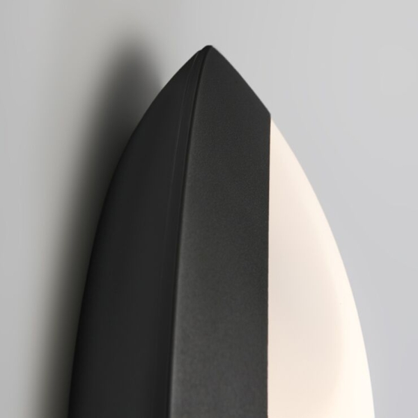 Wand- en plafondlamp zwart ip65 - lucia