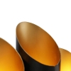 Wandlamp zwart met gouden binnenkant 10-lichts - whistle