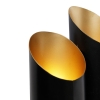 Wandlamp zwart met gouden binnenkant 6-lichts - whistle
