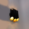 Wandlamp zwart met gouden binnenkant 6-lichts - whistle