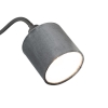 Wandlamp zwart met kap grijs schakelaar en flex arm - merwe