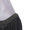 Zijden lampenkap zwart met grijs 45 cm - granny