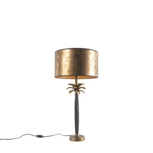 Art Deco tafellamp brons met bronzen kap 35 cm - Areka