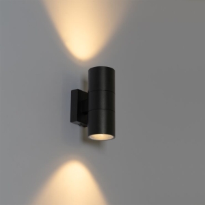 Buiten wandlamp zwart 2-lichts AR70 IP44 - Duo