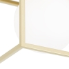 Design plafondlamp goud met wit glas 2-lichts - aniek