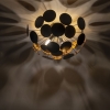 Design plafondlamp zwart met goud 54 cm 3-lichts - cerchio
