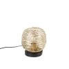 Design tafellamp goud met zwart 20 cm - sarella