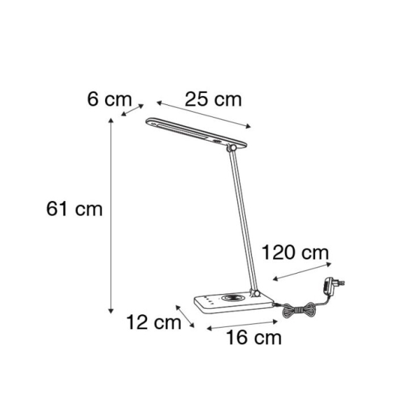 Design tafellamp zwart 2700-5000k incl. Led - tina