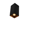 Design vierkante wandlamp zwart met gouden binnenkant - sab