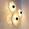 Design wandlamp wit met stof 3-lichts - jane