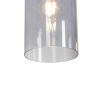 Hanglamp messing met smoke glas langwerpig 3-lichts - vidra