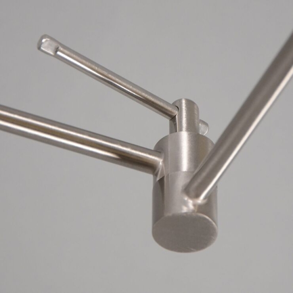 Hanglamp staal met kap 35 cm donker grijs verstelbaar - blitz