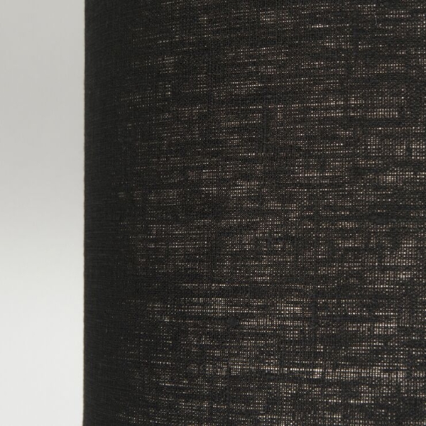 Hanglamp staal met kap 35 cm zwart verstelbaar - blitz
