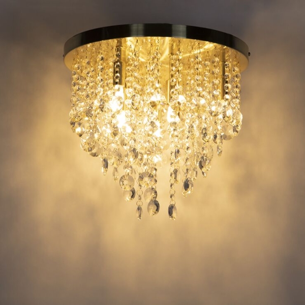 Klassieke plafondlamp goud/messing 35 cm - medusa
