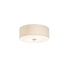 Landelijke plafondlamp wit/crème 30 cm - Drum Jute