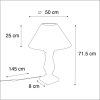 Landelijke tafellamp met velours kap mosgroen 50 cm - catnip
