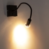 Moderne flexibele wandlamp usb zwart - zeno