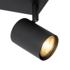 Moderne plafondlamp zwart 2-lichts verstelbaar rechthoekig - jeana
