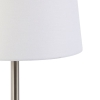 Moderne tafellamp staal met witte kap 32 cm - simplo
