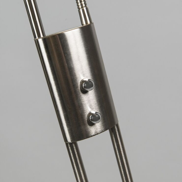 Moderne vloerlamp staal dimbaar - luxor