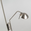 Moderne vloerlamp staal en grijs met verstelbare leesarm - luxor