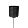 Moderne vloerlamp staal met kap zwart 40 cm - simplo
