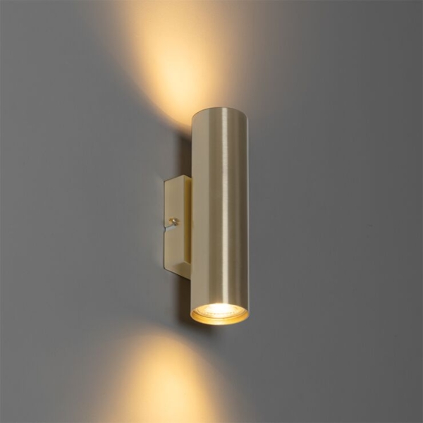Moderne wandlamp messing 2-lichts - jeana