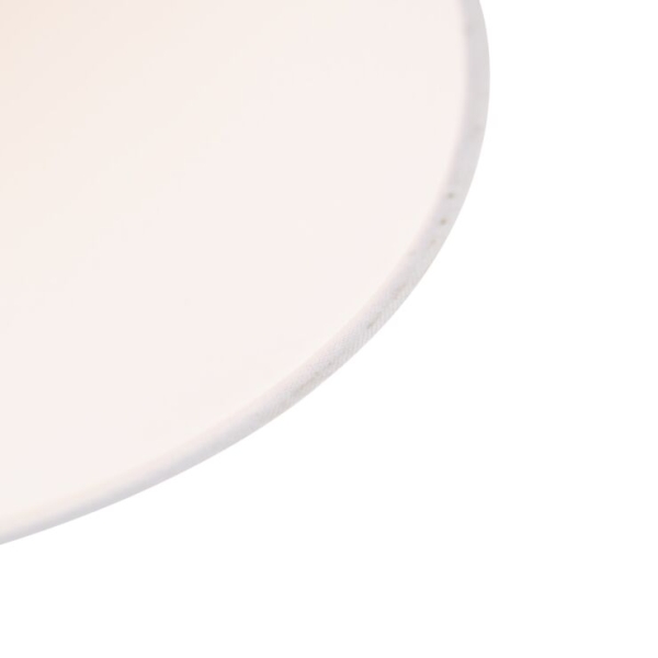 Plafondlamp met linnen kap wit 35 cm - combi wit