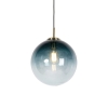 Smart hanglamp messing met oceaanblauw glas 33 cm incl. Wifi st64 - pallon