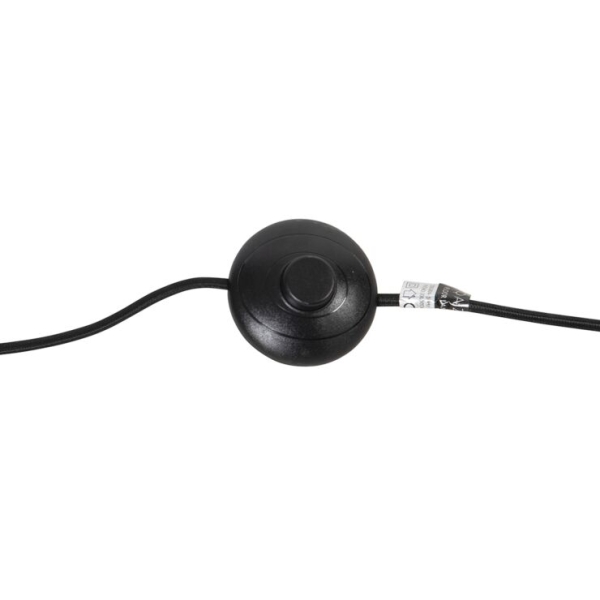 Smart vloerlamp zwart met smoke glas incl. Wifi st64 - qara