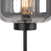 Smart vloerlamp zwart met smoke glas incl. Wifi st64 - qara