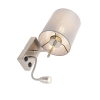 Smart wandlamp staal met grijze kap incl. Wifi a60 - stacca