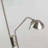 Vloerlamp staal en grijs met verstelbare leesarm - luxor