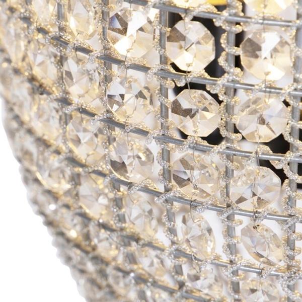 Art deco hanglamp kristal 40cm goud - cesar