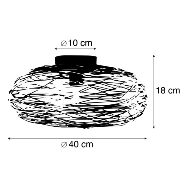 Design plafondlamp koper ovaal - sarella
