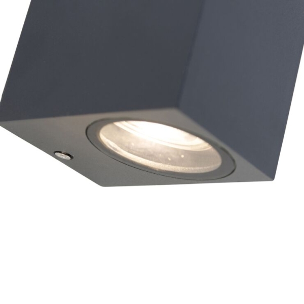 Moderne wandlamp donkergrijs ip44 - baleno