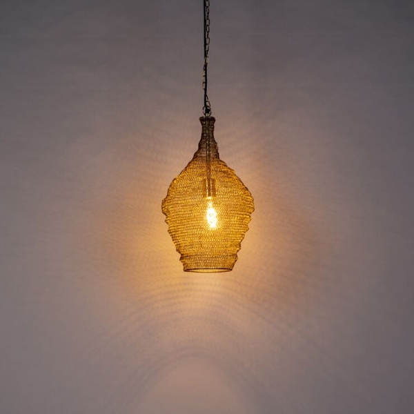 Oosterse hanglamp goud 30 cm nidum 14