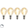 Set van 4 E14 dimbare LED lampen P45 goud 3