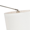 Smart hanglamp staal met kap 35 cm wit incl. 2 wifi a60 - blitz