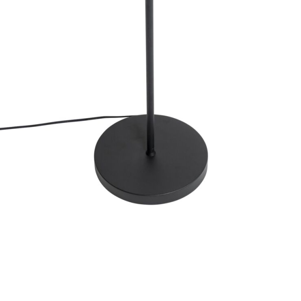 Smart vloerlamp zwart met goud incl. 2 wifi a60 - stijn