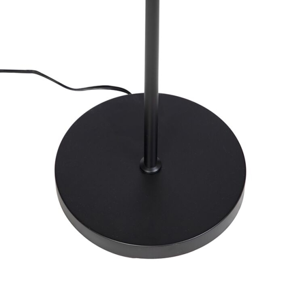 Smart vloerlamp zwart met gouden binnenkant incl. 3 wifi gu10 - buell