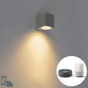 Smart wandlamp zwart incl. Wifi gu10 ip44 - baleno