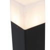 Staande buitenlamp zwart met opaal witte kap 70 cm - denmark