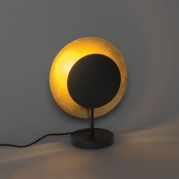 Art deco tafellamp zwart met goud - emilienne