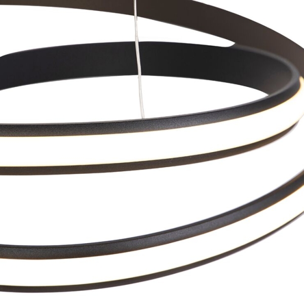 Design hanglamp zwart 55 cm incl. Led - rowan