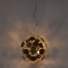 Design hanglamp zwart met goud cerchio 14