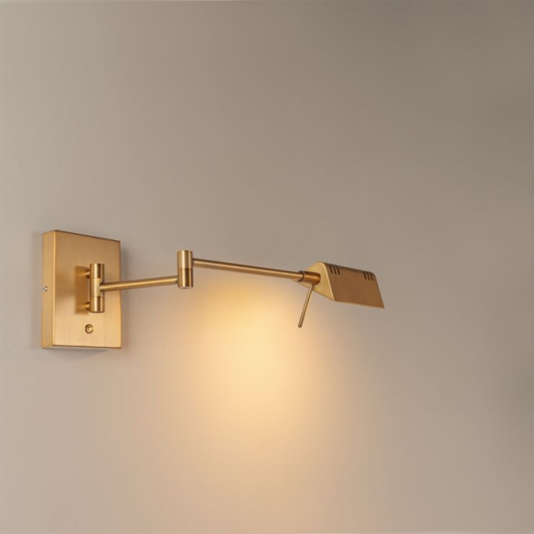 Design wandlamp brons incl. Led en touch dimmer - notia