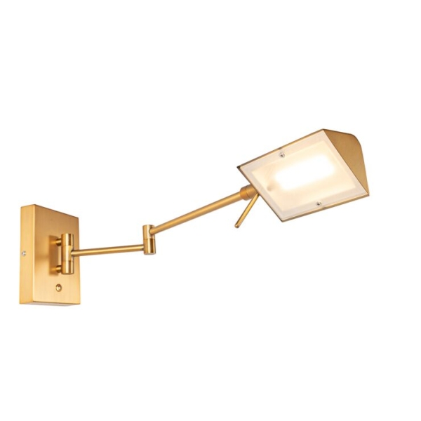 Design wandlamp brons incl. Led en touch dimmer - notia